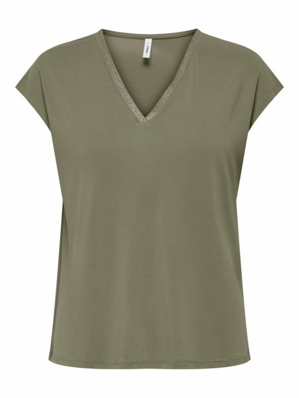 T-shirt decote em V Only - Image 3