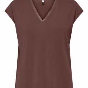 T-shirt decote em V Only