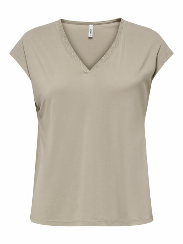 T-shirt decote em V Only - Image 5