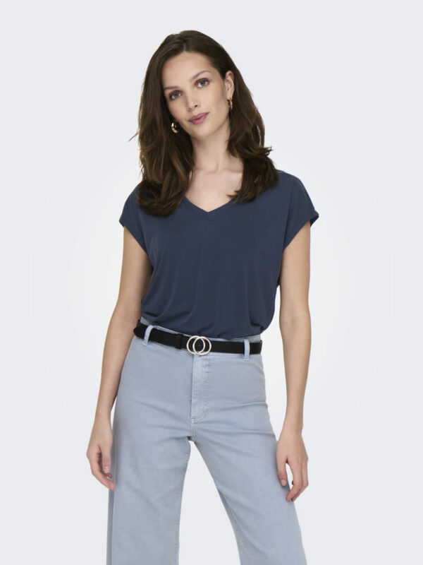 T-shirt decote em V Only - Image 5
