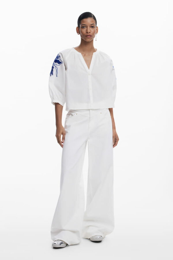 Top bordado nas mangas Desigual - Image 3