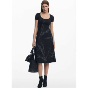 Vestido de algodão Desigual