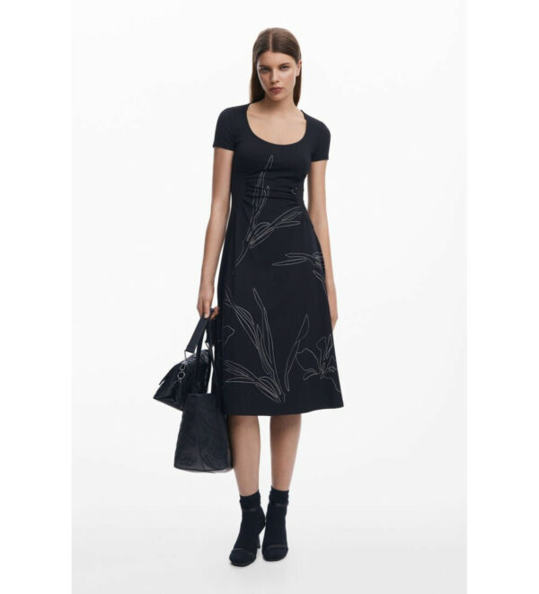Vestido de algodão Desigual