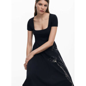 Vestido de algodão Desigual