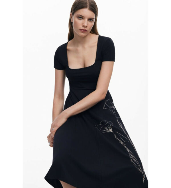 Vestido de algodão Desigual