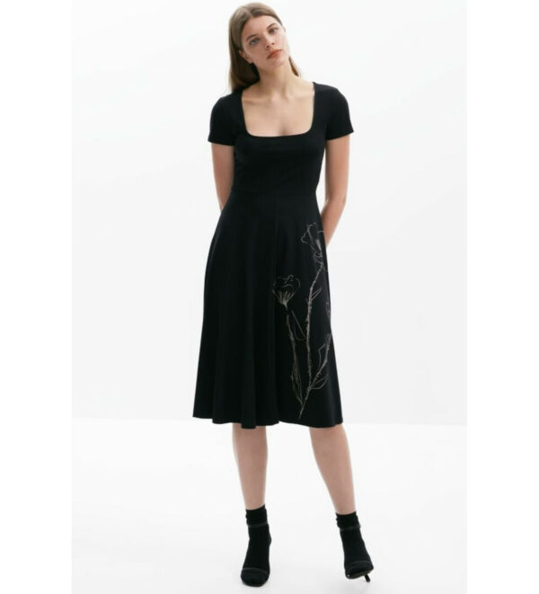 Vestido de algodão Desigual - Image 4